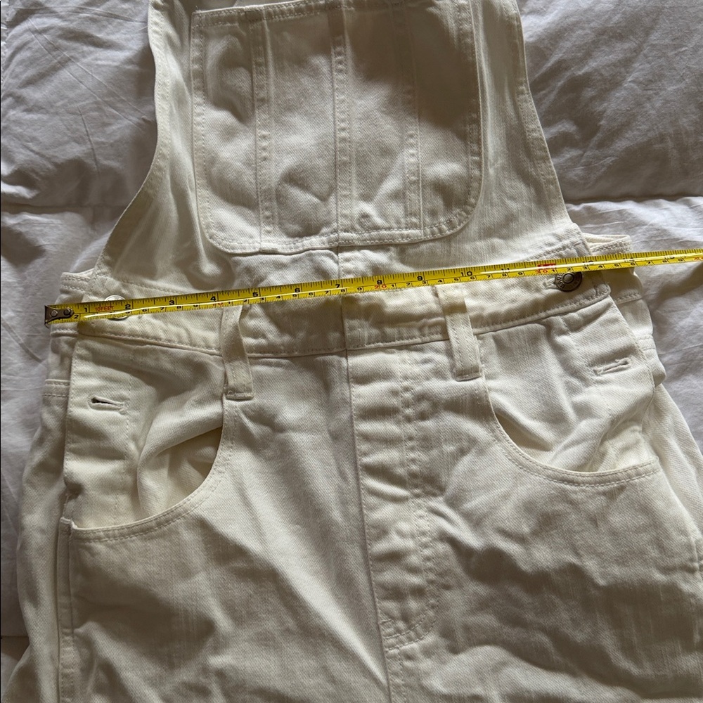 Madewell White Denim Overalls Pant Jeans size small T - Picture 6 of 9